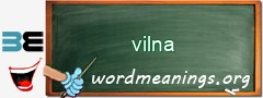 WordMeaning blackboard for vilna